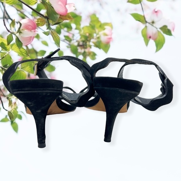 LOEFFLER Randal Reina Black Suede Heels - Picture 9 of 12